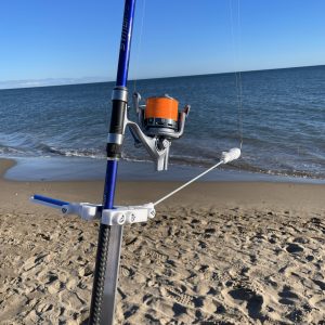 Piquet de surfcasting E4F avec balancier détecteur de touche et accessoires imprimés en 3D